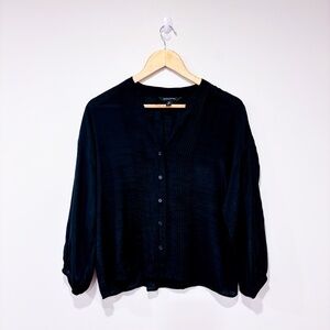 BANANA REPUBLIC Black semi-sheer blouse